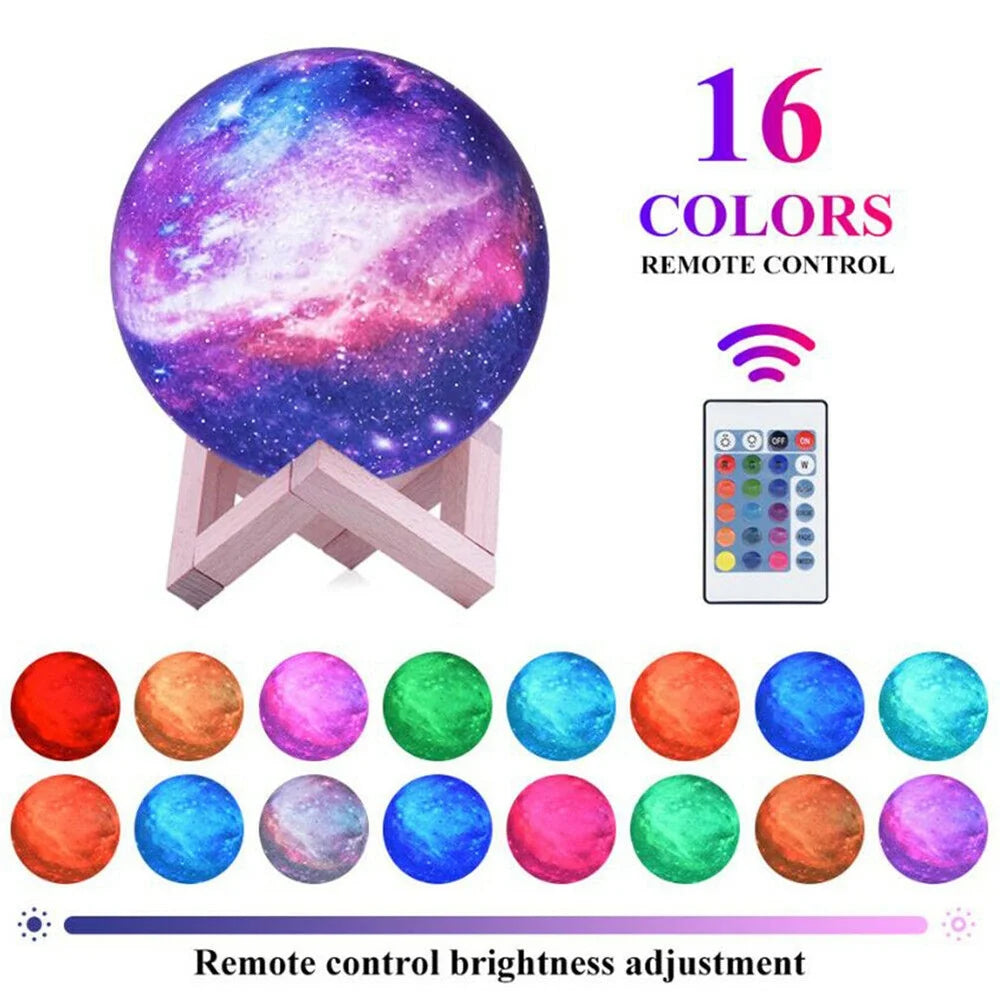 LED 3D Print Moon Night Light