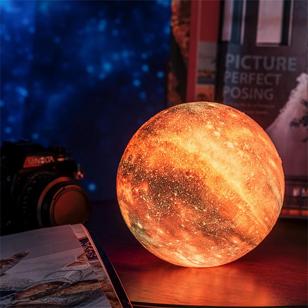LED 3D Print Moon Night Light 