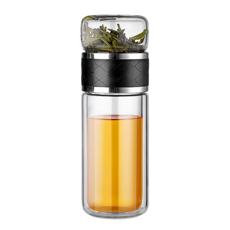 Double-Wall Glass Tea Infuser Cup